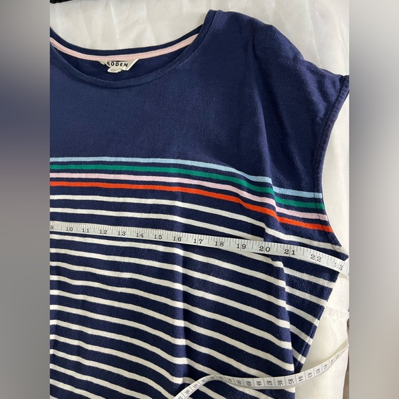 Boden Paulina Striped T-Shirt Dress, Navy, White, Multi Nautical Costal US 22-24 - Picture 5 of 8